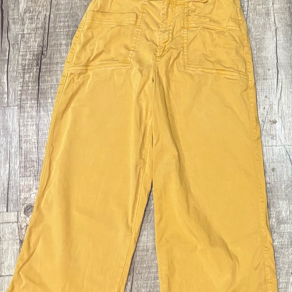 Joie Women’s Wide-Leg Corduroy Pants in Mustard Yellow